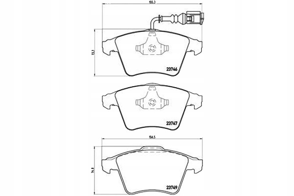 Brembo Brzdové Destičky Vw T5 03- Kola 16 Z Ciuj. Asistent řidiče #28