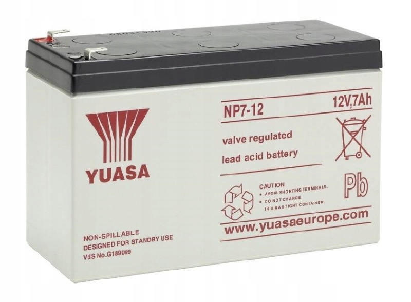 

Akumulator Yuasa NP7-12 12V 7AH Agm Ups Alarm