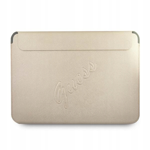Pouzdro pro MacBook 13 Guess Saffiano Script Zlaté