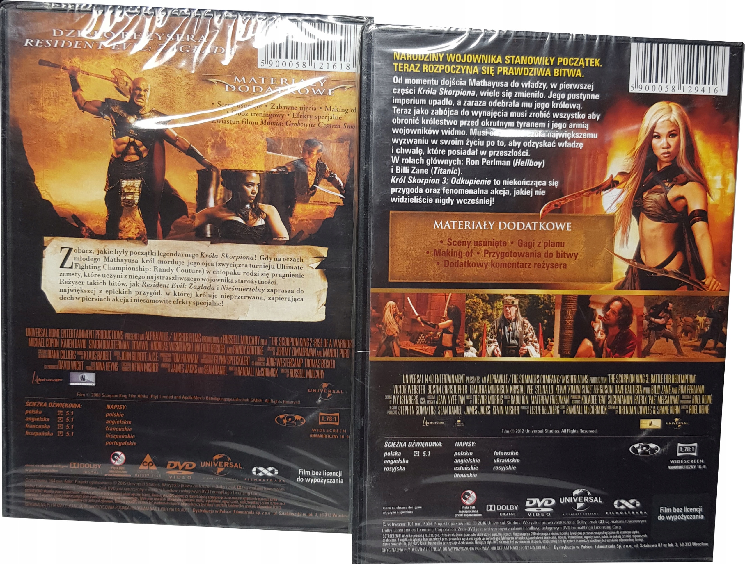 Kolekcja mumii / król skorpion płyta DVD Język lektora polski