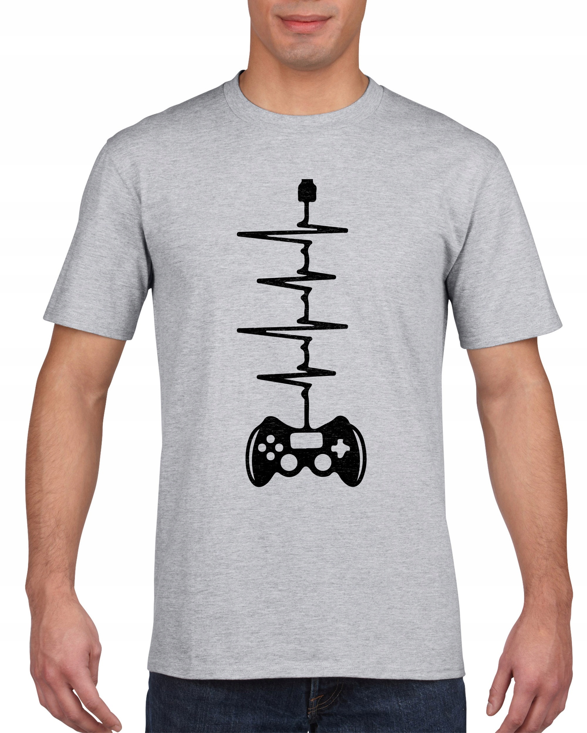 

Koszulka męska Linia życia Ekg pad do gry L