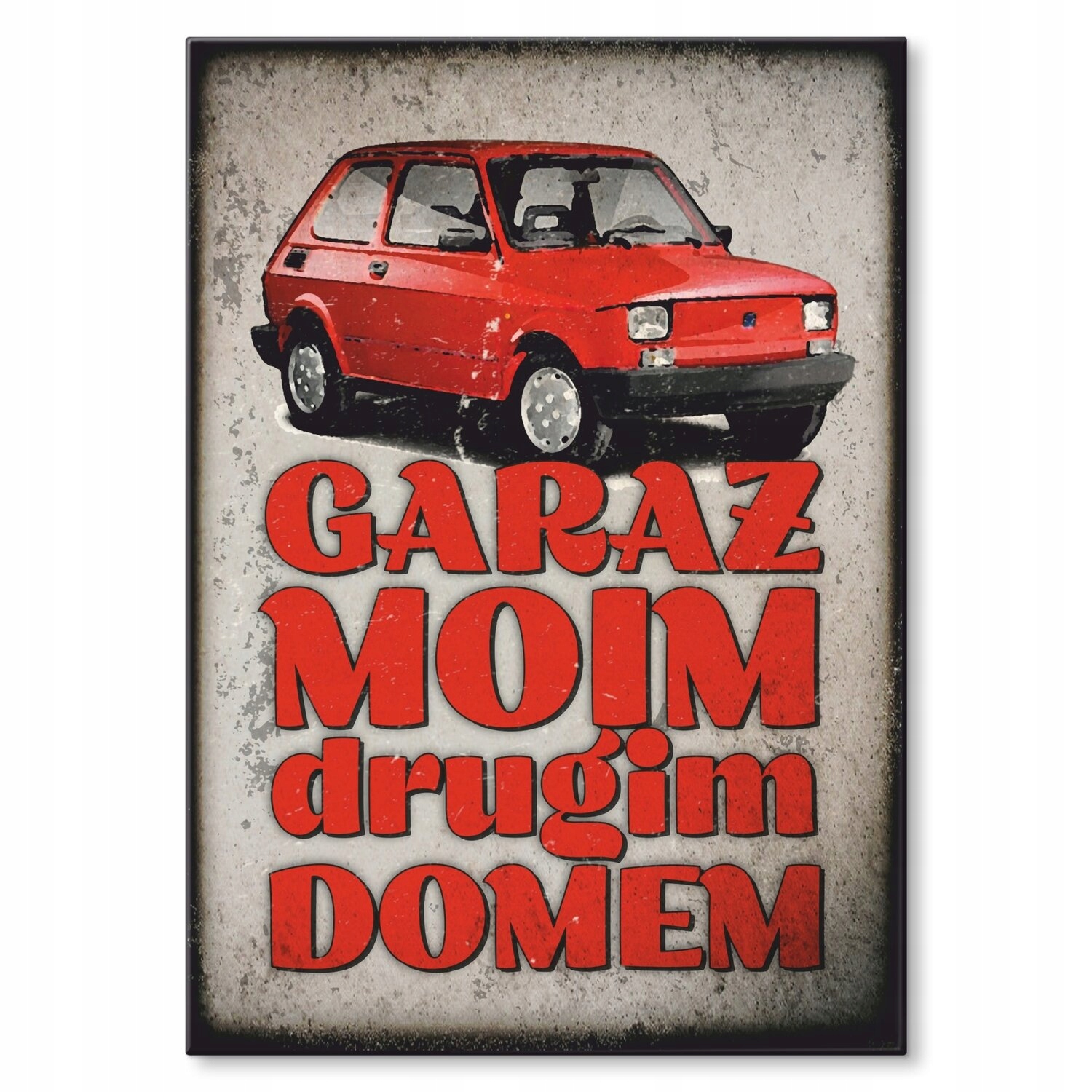 Kovový plakát Garáž s druhým domem 126p Szyld Plech 30 x 42 cm Dárek