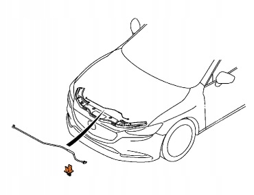 SPINKA UCHWYT PRĘTA PODPÓRKI MASKI MAZDA OE Numer katalogowy części L206-56-652A