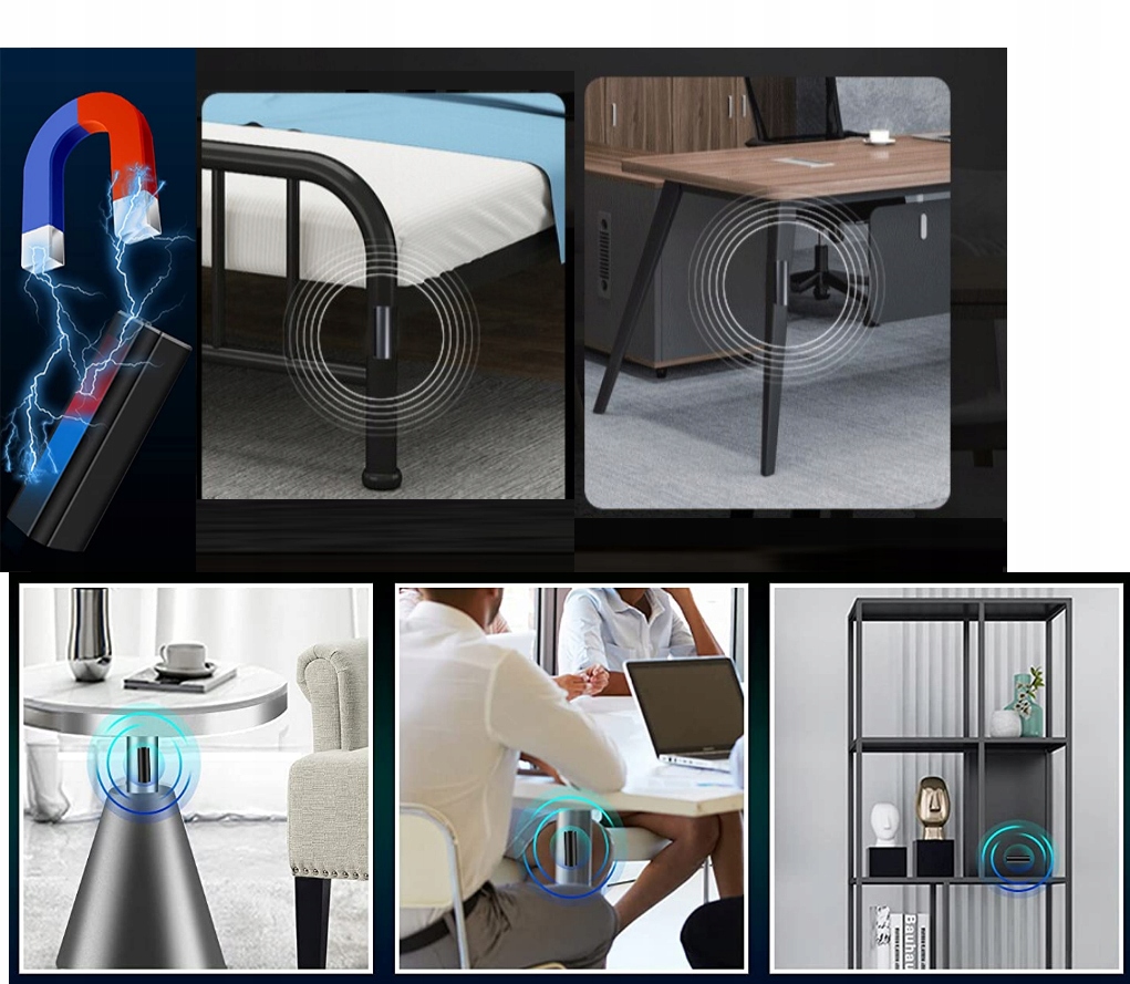 MINIATUROWY MAŁY DYKTAFON PODSŁUCH SZPIEGOWSKI DETEKCJA Z MAGNESEM Głębokość produktu 0.7 cm