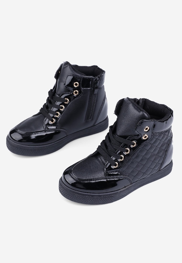 CZARNE BOTKI DZIEWCZĘCE SNEAKERSY SUWAKI KOTURNY Rozmiar 31