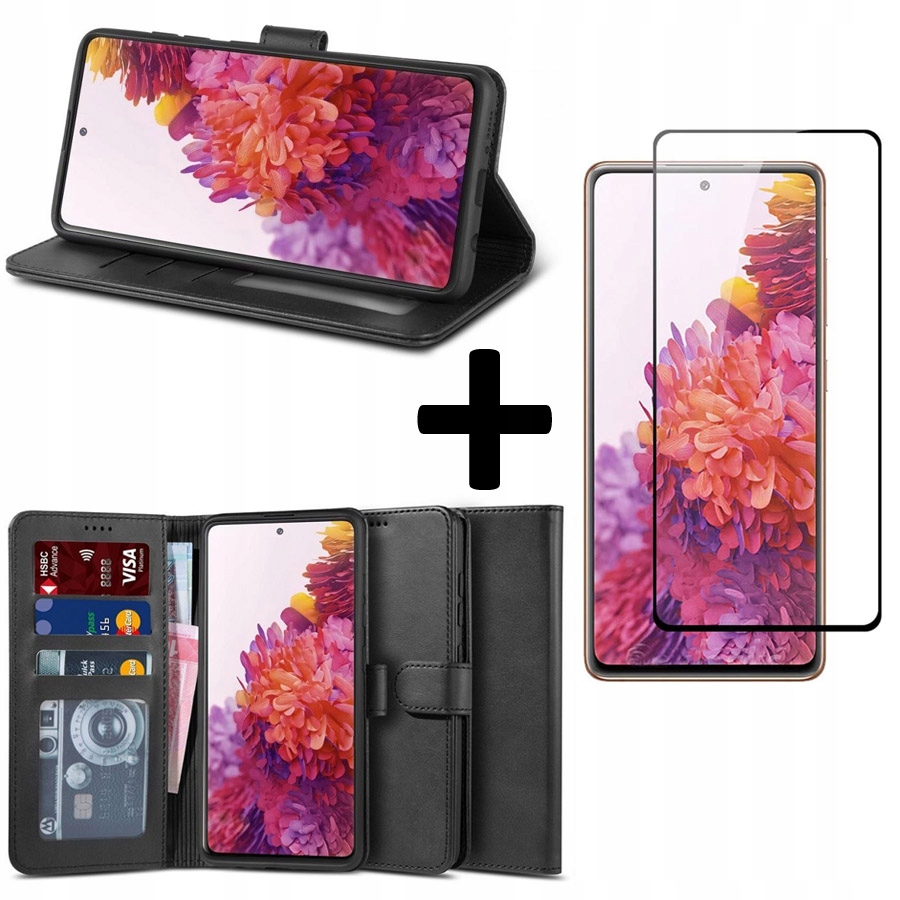 Etui Portfel II + szkło pełne do Samsung S20 FE