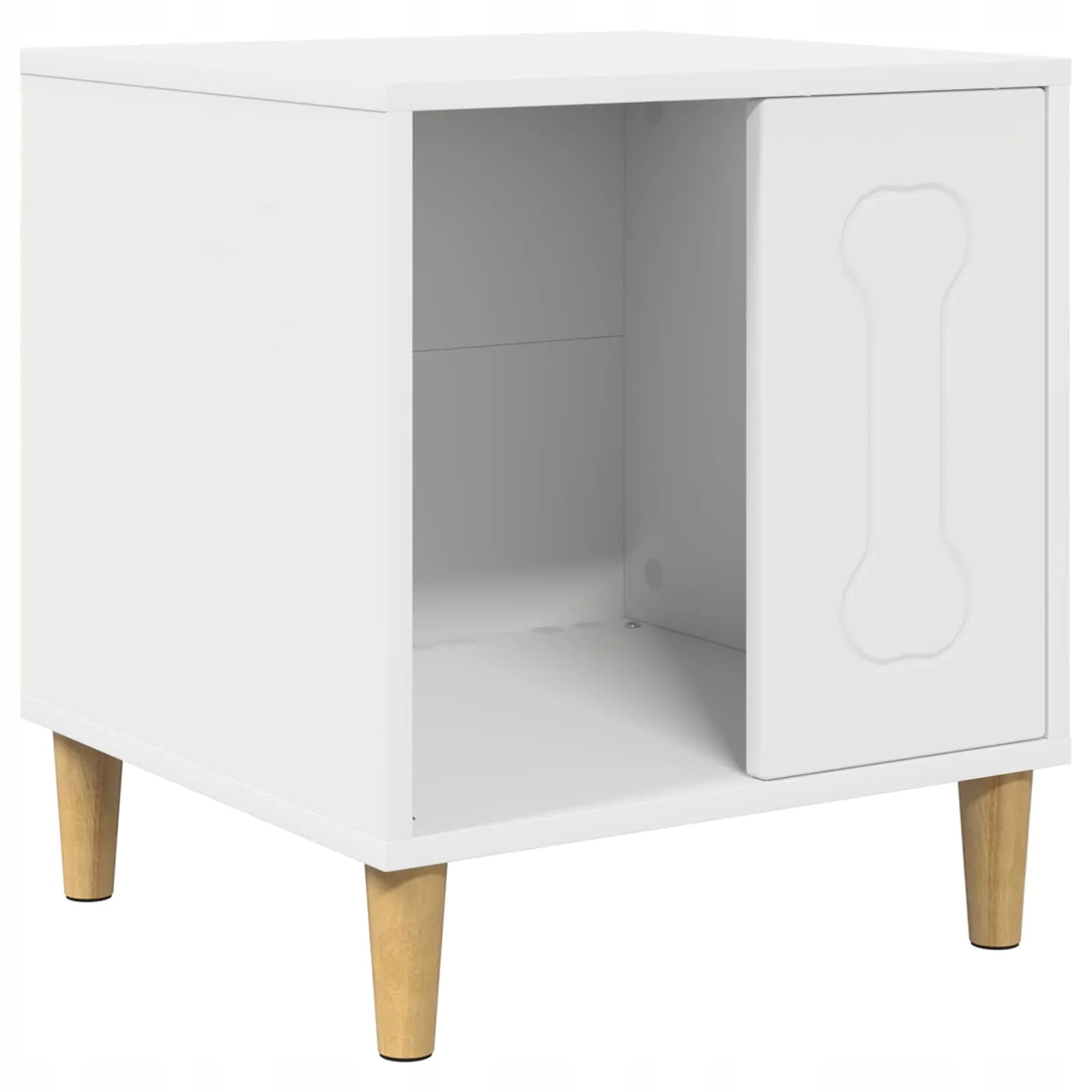 Levně Psí dům Bílá 44 x 42 x 49 cm kompozitní dřevo