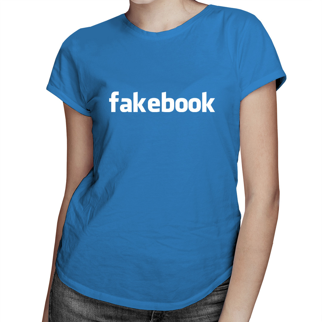 

Fakebook - zabawna memiczna koszulka damska