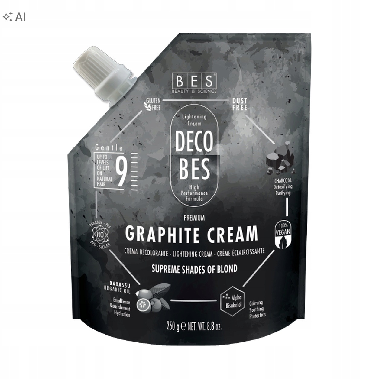 Bes Decobes Graphite Cream zesvětlovací krém 250 g