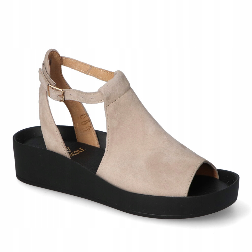 Sandály Nicole 2914/042 Béžový semiš 36