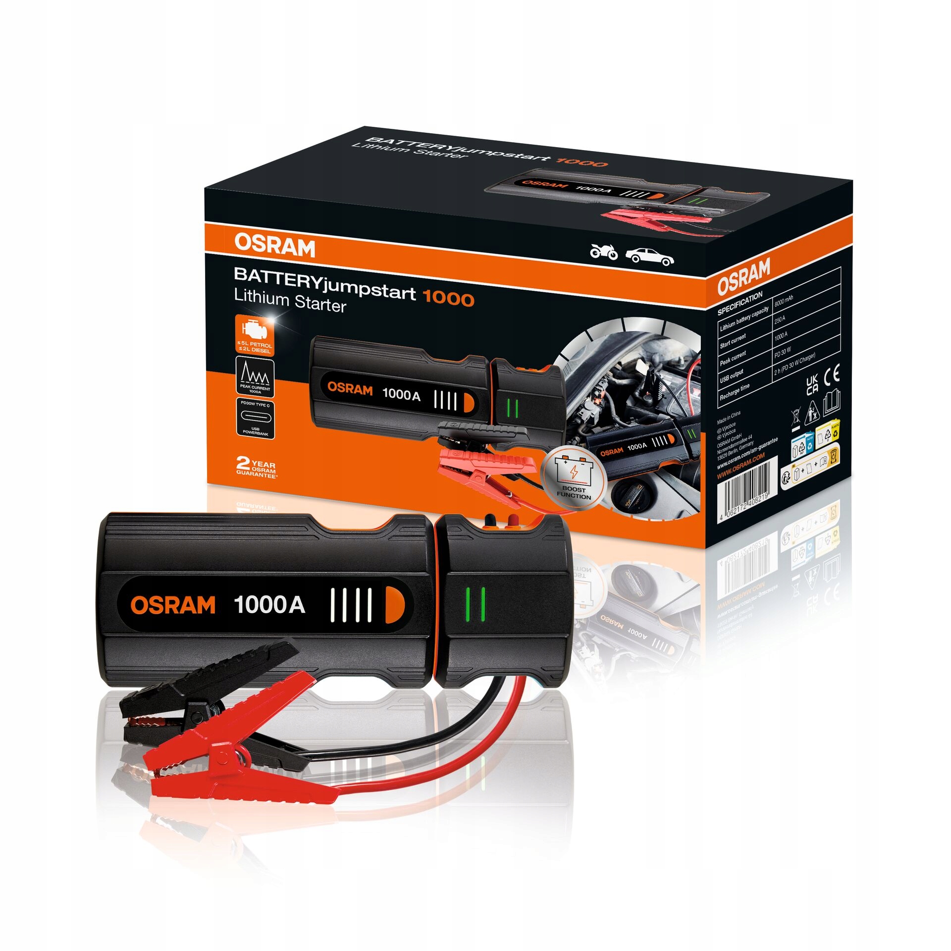 Osram Startovací zařízení do auta Booster Jump Starter 1000 12V