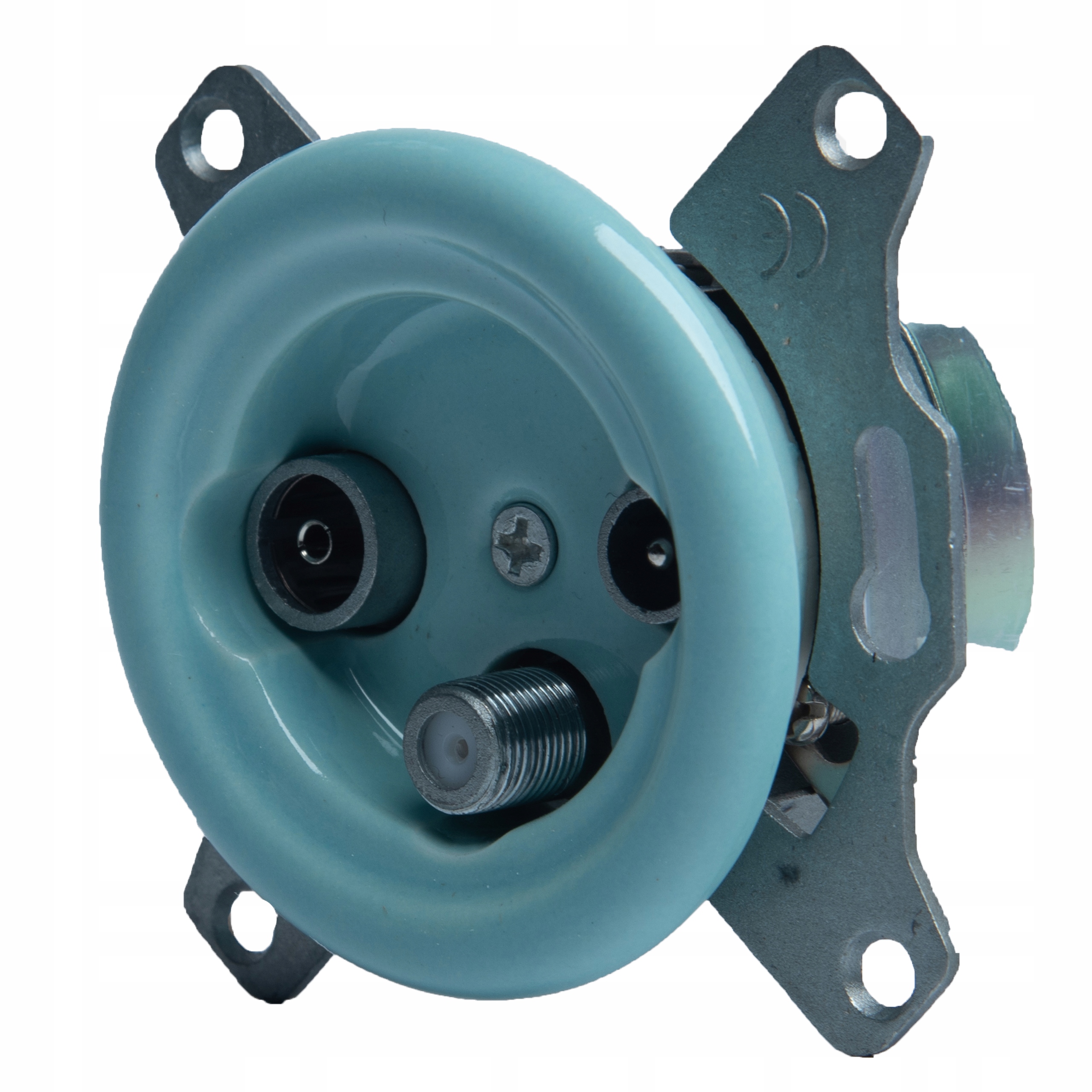 Keramické Rtv Sat Retro Podomítkové Hnízdo, Mátový Pastel Bez Rámečku