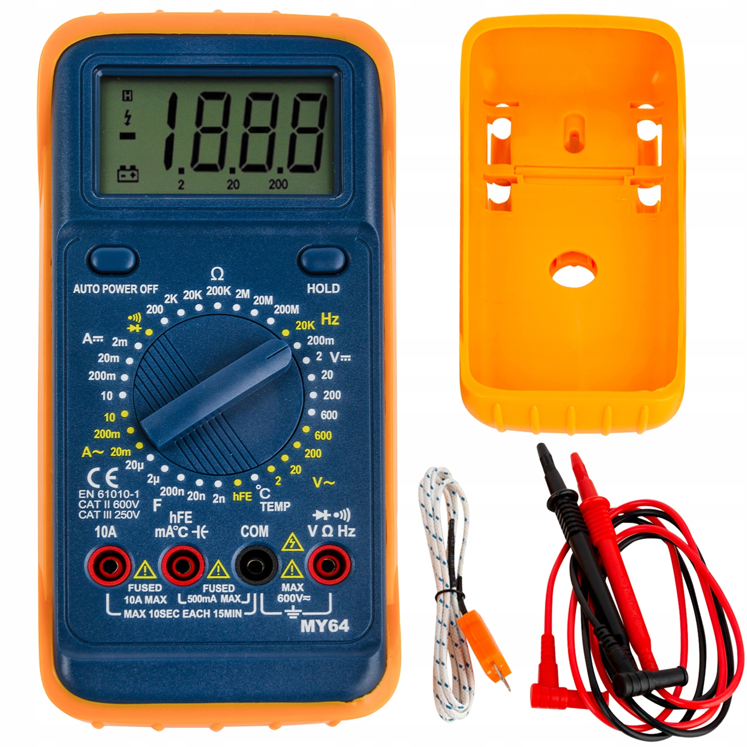Multimetr Digitální Měřič Proudu LCD Teploty Univerzální Přesný Tester