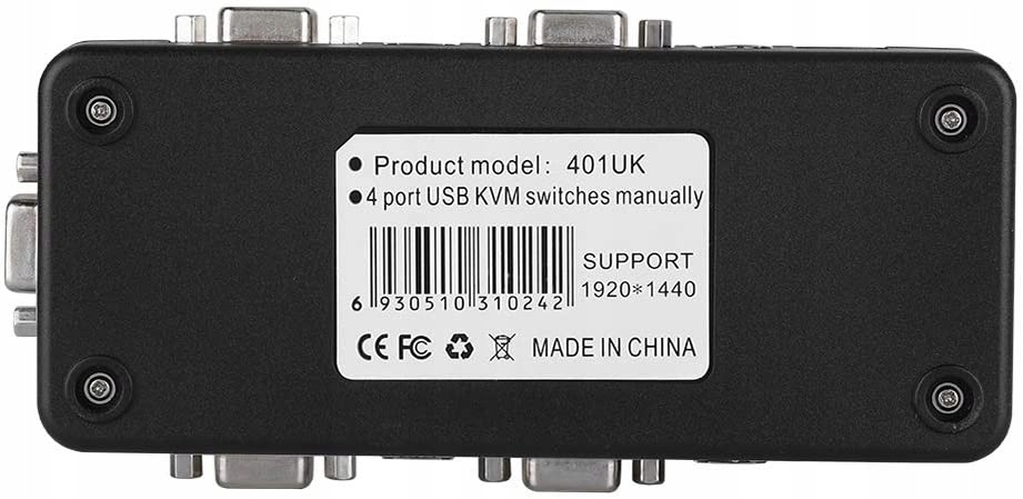 Przełącznik KVM VGA 4x1 Switch 3xUSB HUB BOX Producent PAWONIK