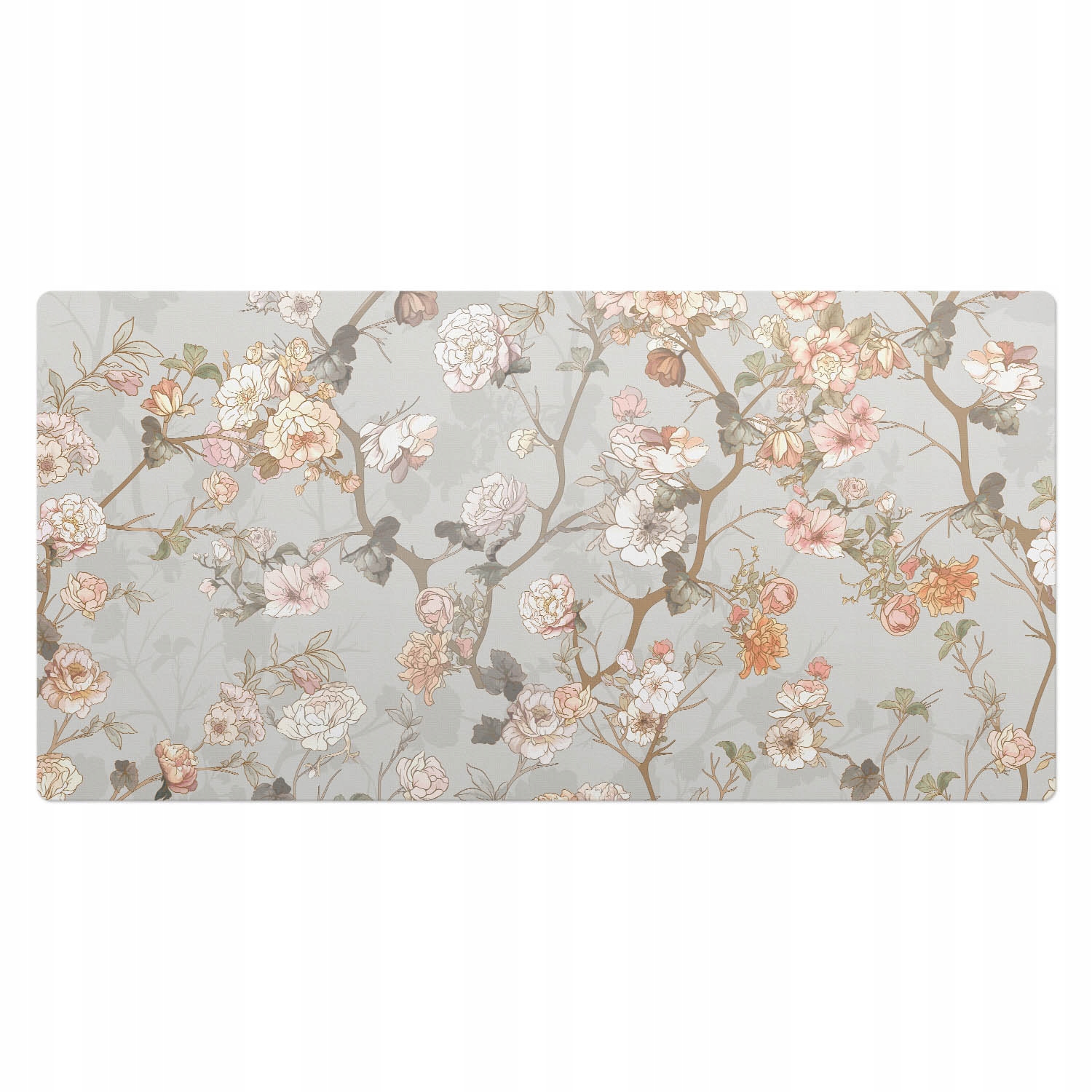 Podložka Ochranná Podložka Psací stůl Klávesnice Myš Ornamenty s květinami 100 x 50 cm