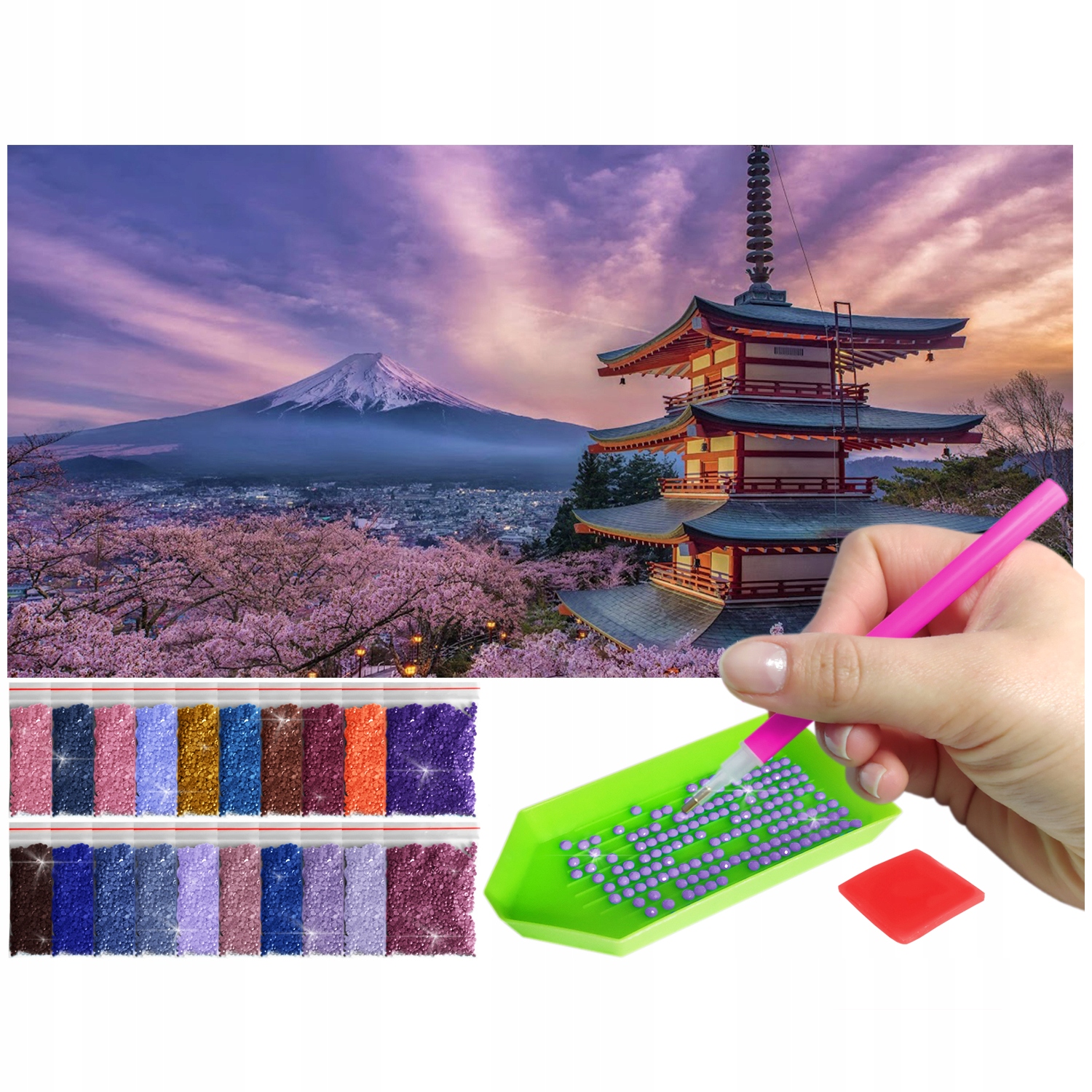 Výšivka Diamond Painting 5D B.duží 40x80cm