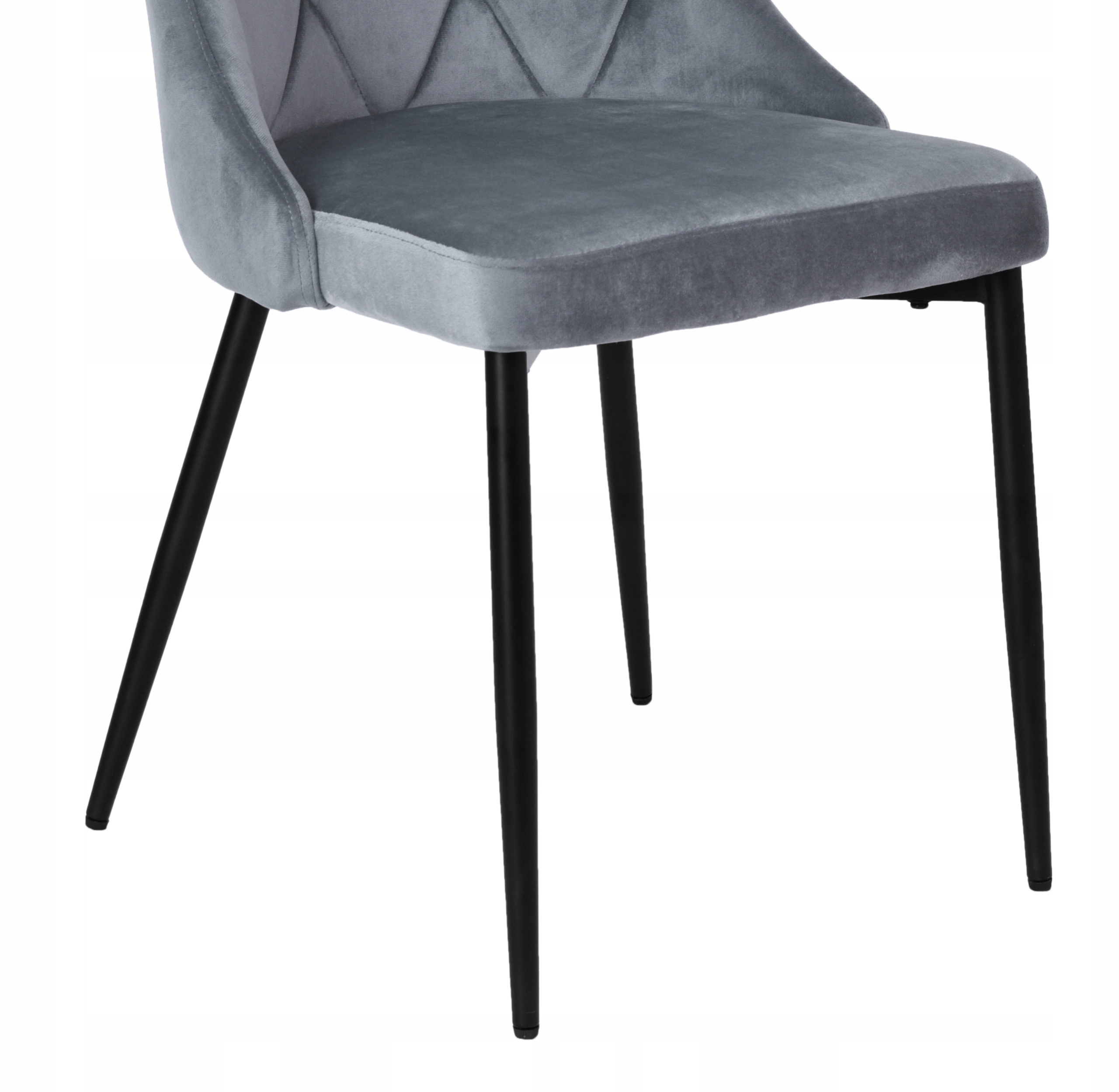 KRZESŁO TAPICEROWANE WELUROWE PIKOWANE LOFTOWE SKANDYNAWSKIE NOWOCZESNE Kolor obicia grafitowy