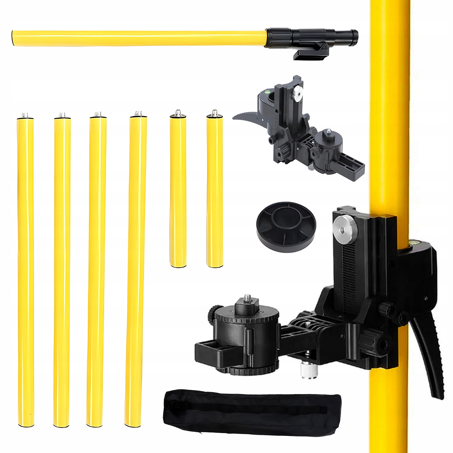 Rozpěrná Tyč Pro Laser 4.2 M Teleskopická Tyč Stativ Pro Libela S Gimbalem