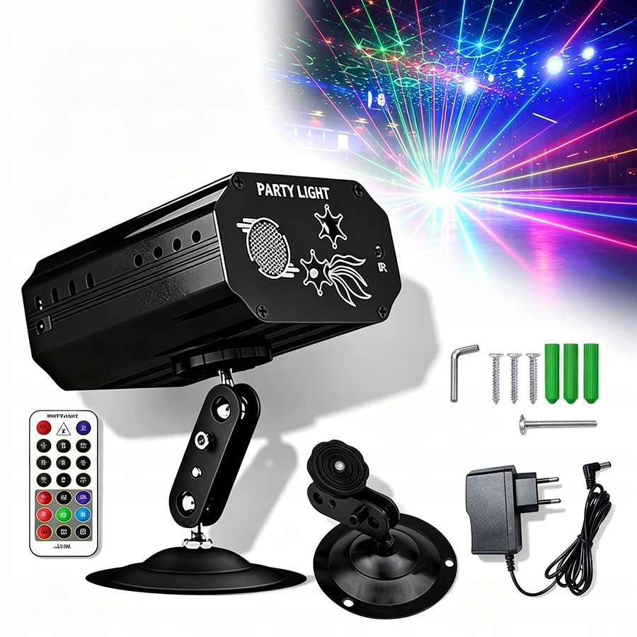 Diskotékové světlo Led Rgb projektor s dálkovým ovládáním