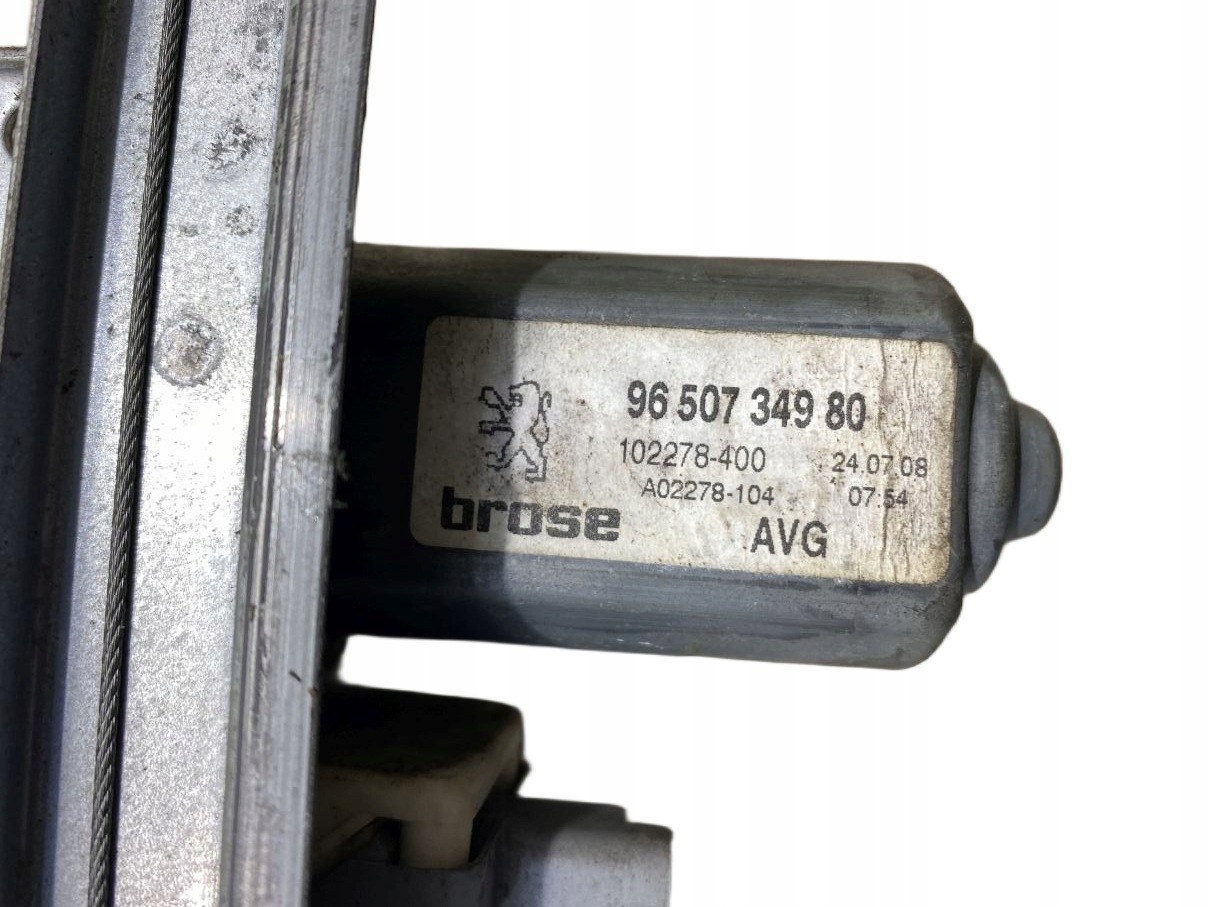 window regulator left front PEUGEOT 607 9650734980
