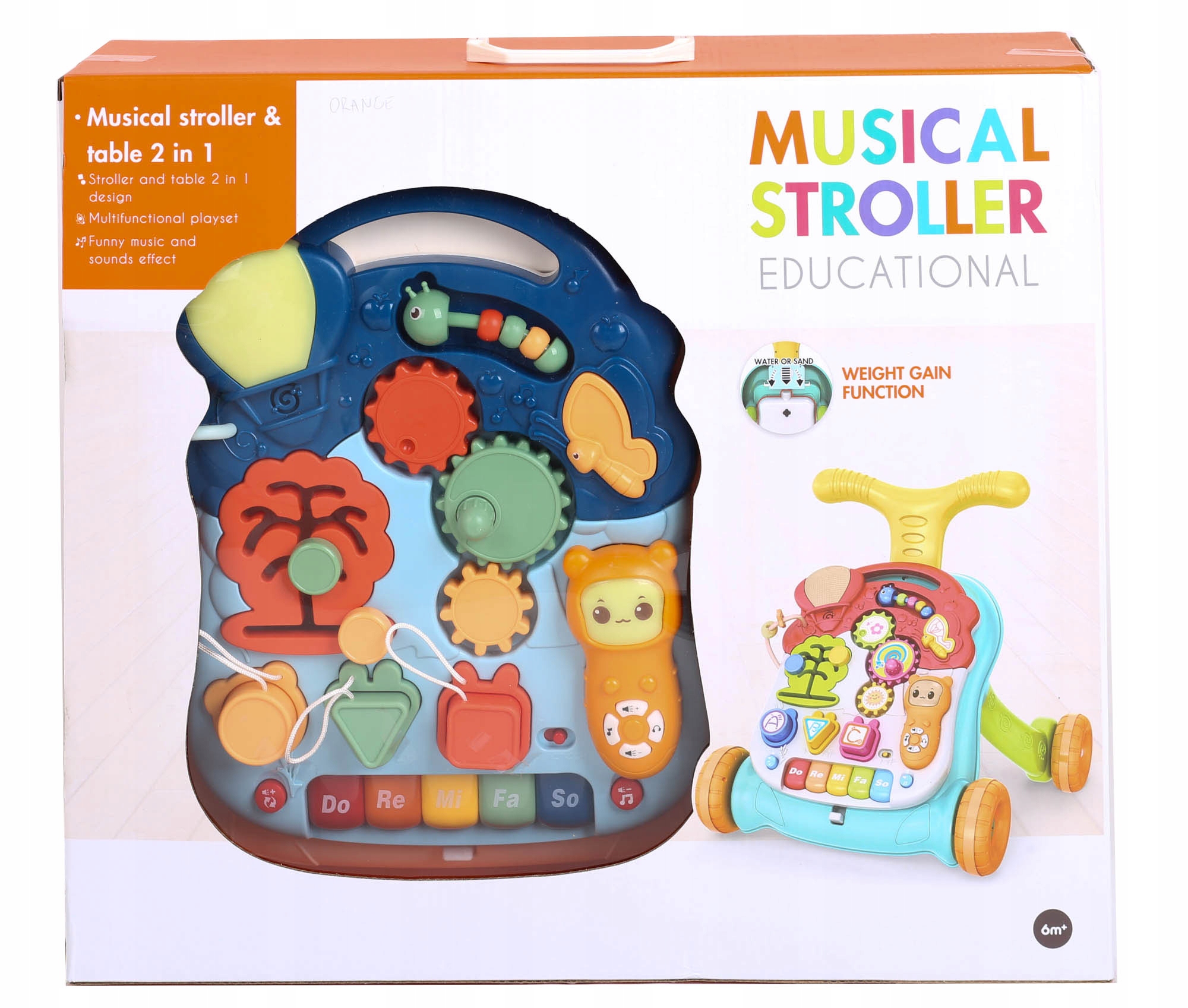 WALKER interaktyvus stūmiklis-edukacinis stalas 6in1 mokymosi vaikščioti žaislas Sertifikatai ir nuomonės CE EN 71