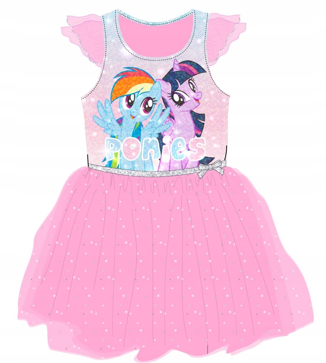 Šaty MY LITTLE PONY 104 cm 3-4 roky TYUL