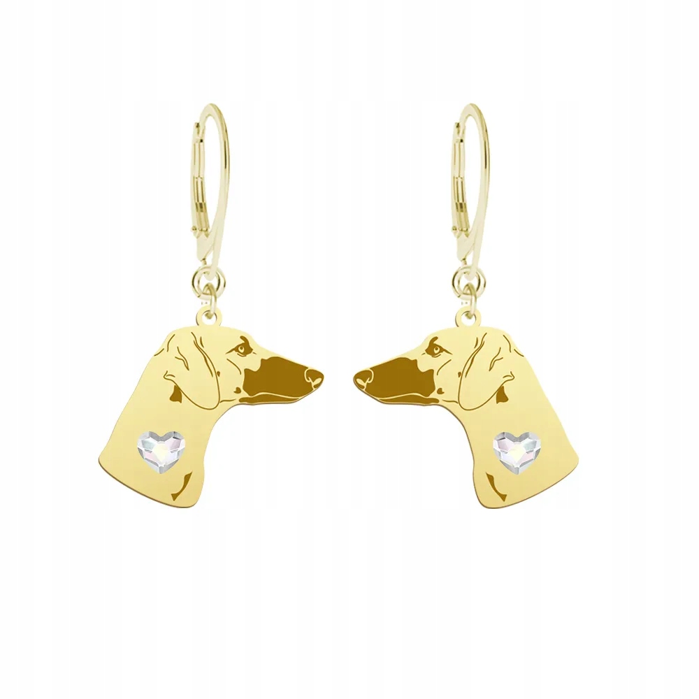 Náušnice Zlaté se psem Sloughi 925 Bigiel Dárek Žena Gravírování Bonus