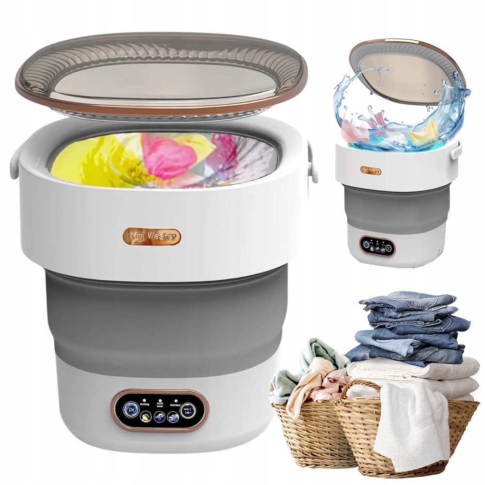Mocny Przenośna Domu Pralka Składana Podróżna Automatyczna Turystyczna 12L