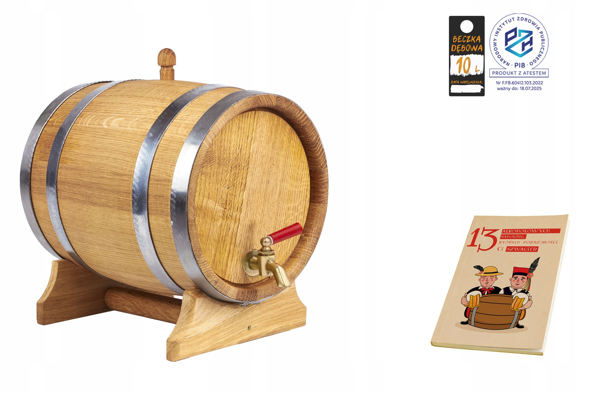 ANTAŁEK Dębowa beczka 10L wypalana bimber whisky Kod producenta B10L