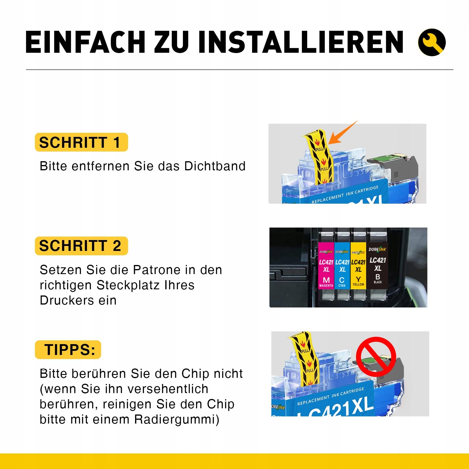 BROTHER LC421XL Zestaw Tuszy 8 Sztuk DCP-J1050DW MFC-J1010DW DCP-J1140DW — miniatura 6