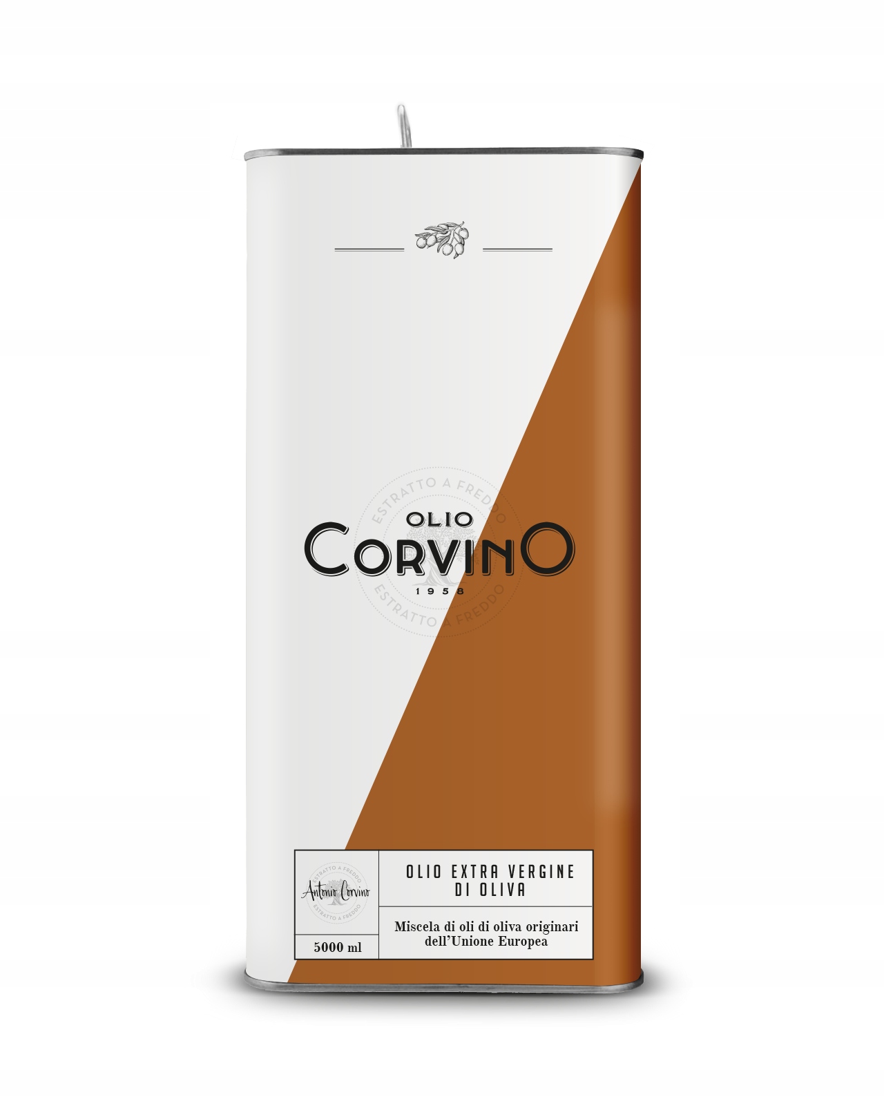 Oliwa z Oliwek Extra Vergine Corvino 5L – Puszka – Tłoczenie na Zimno 2025