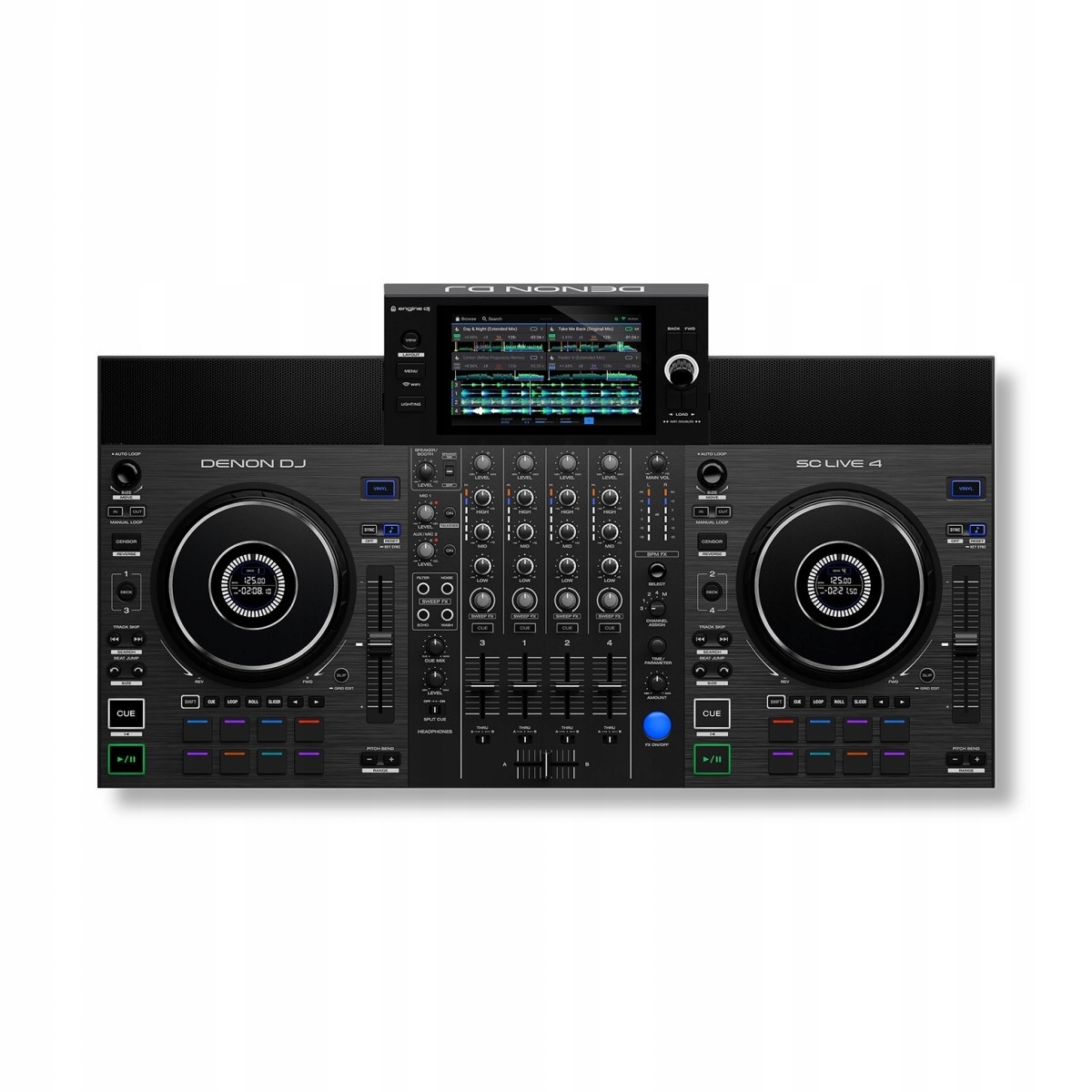 Denon Dj Sc Live 4 Dj ovladač s WiFi a vestavěnými reproduktory