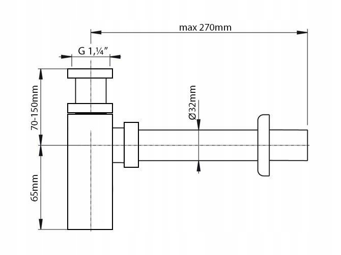 Syfon umywalkowy LAVITA Stan opakowania oryginalne