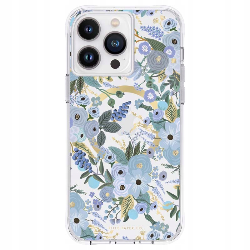 Rifle Paper Clear MagSafe – Pouzdro pro iPhone 14 Pro Max (Garden Party Blue)