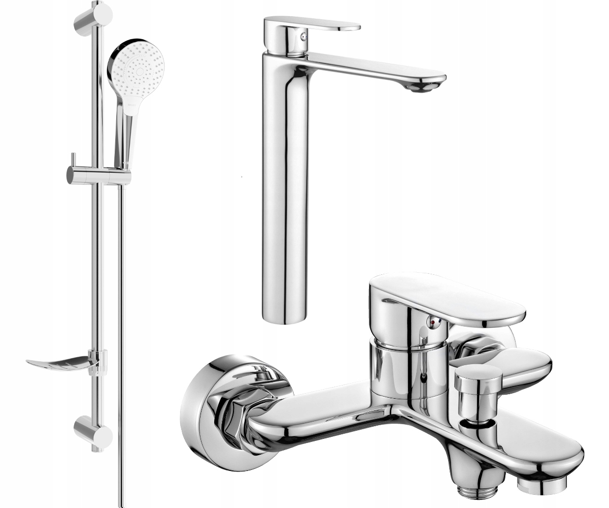 Mexen Milo DF05 Zestaw Wannowy Bateria Chrom