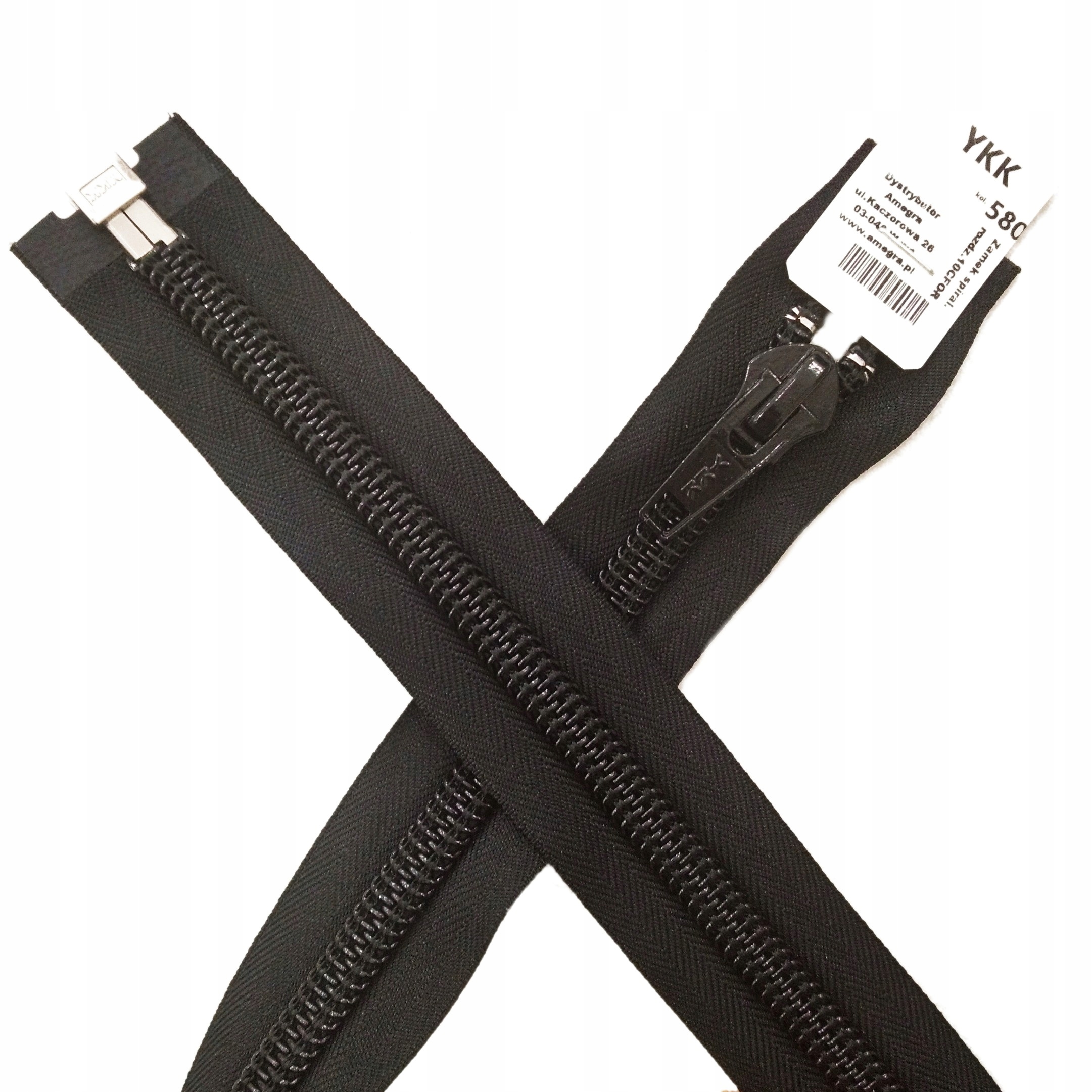 Ykk zip k bundě vlascový zip rozvaděč Hrubý 10mm 70cm