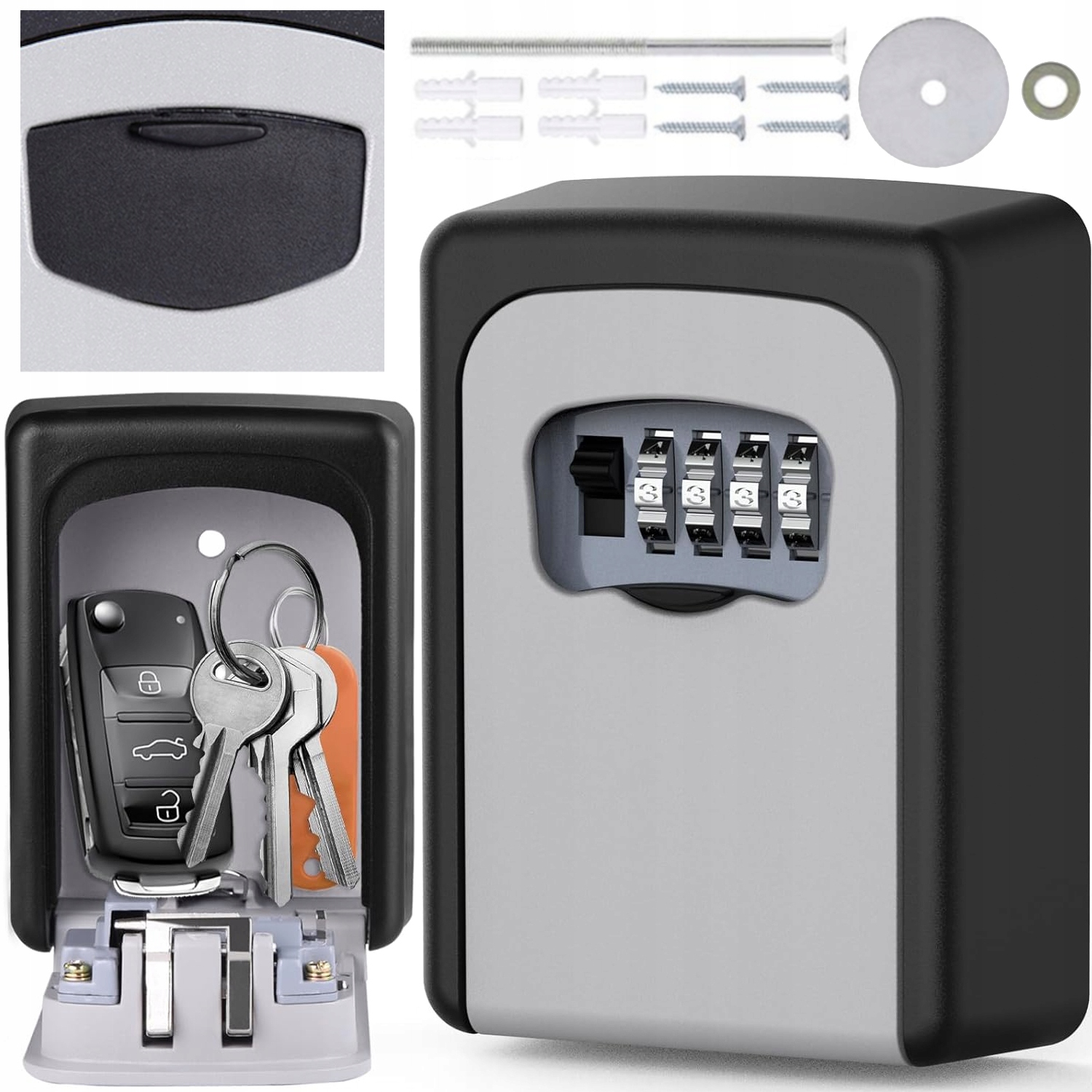 Metalowy sejf na klucze skrzynka szafka kasetka Mocna skrytka z szyfrem kod