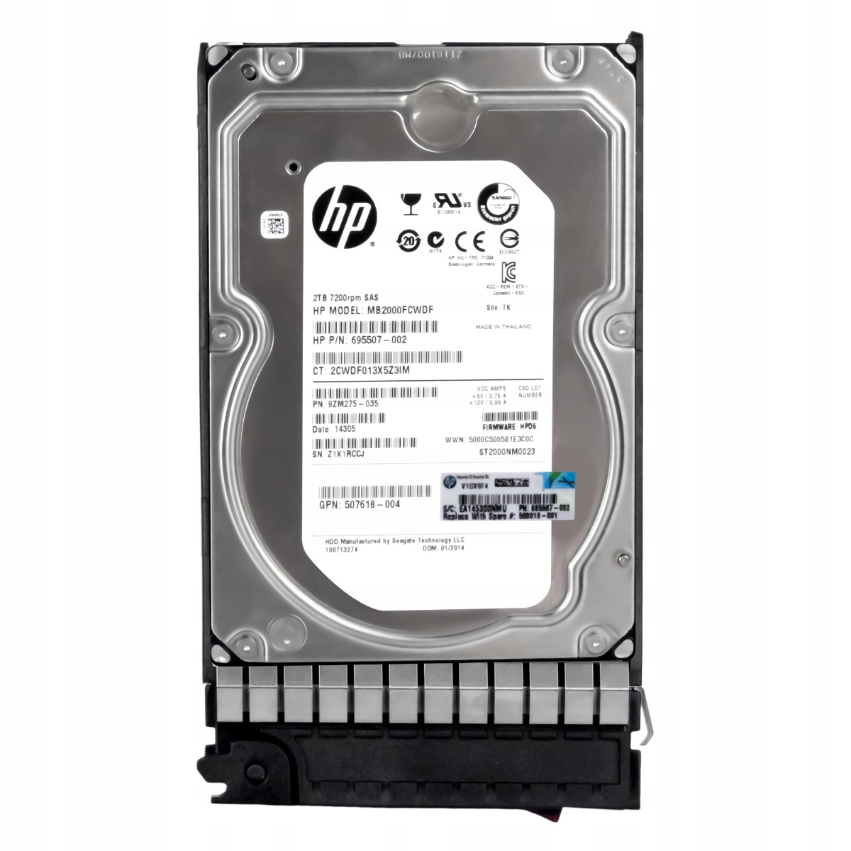 Hp 2TB 695507-002 7.2K 128MB SAS-2 3.5'' MB2000FCWDF