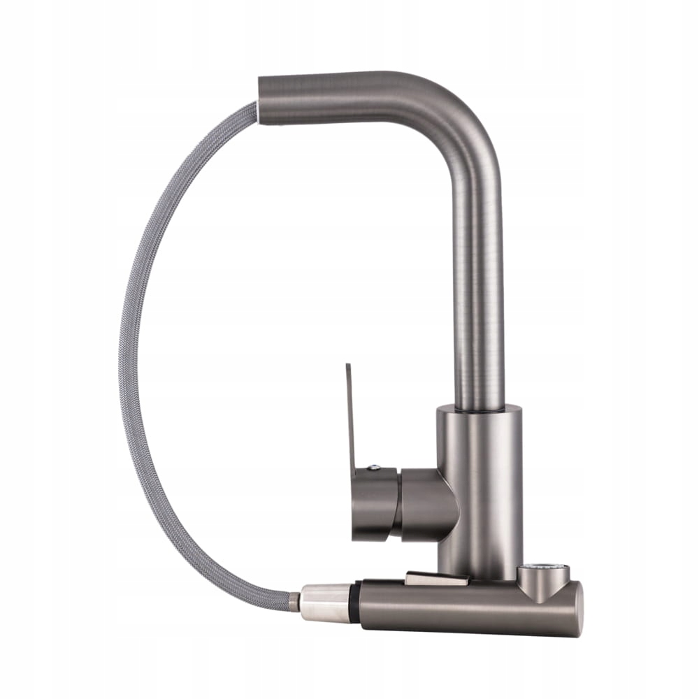 Kuchyňská baterie Side 2 s vytahovací sprchou, šedá metalíza (gun grey) Gamma