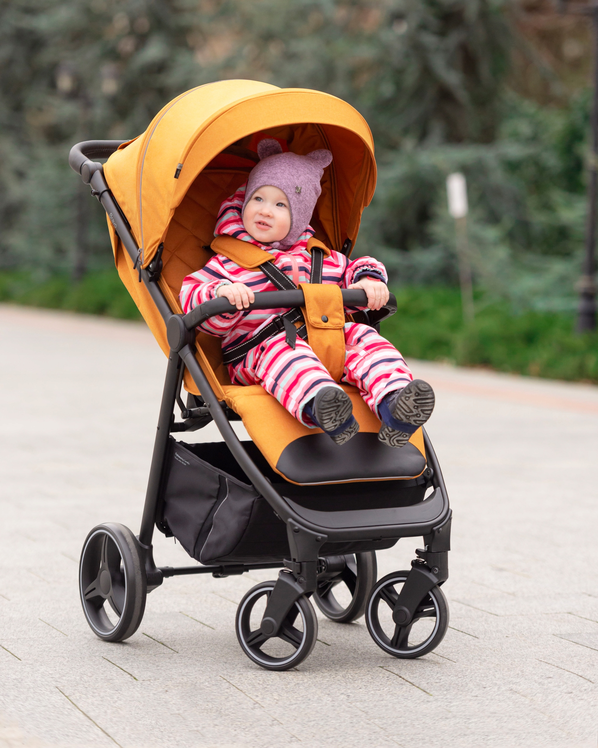 Wózek spacerowy CARRELLO BRAVO 2024 SPING GREEN Rodzaj kół Piankowe