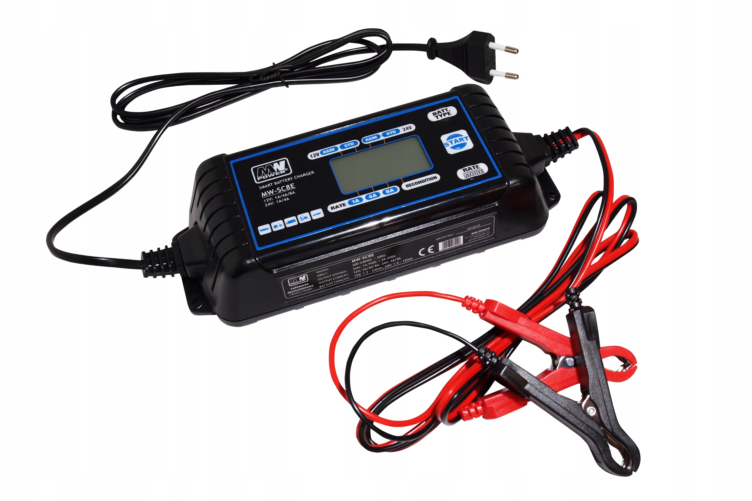 Automatický Automobilový usměrňovač 12V/24V s LCD displejem