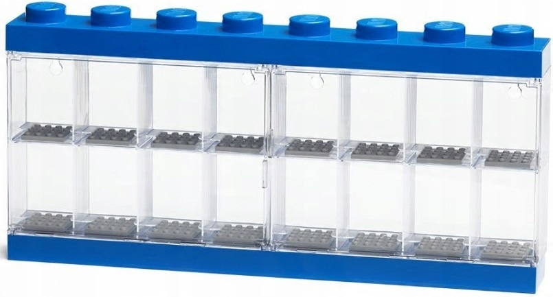 

Lego Pojemnik Gablota Na 16 Minifigurki Niebieski