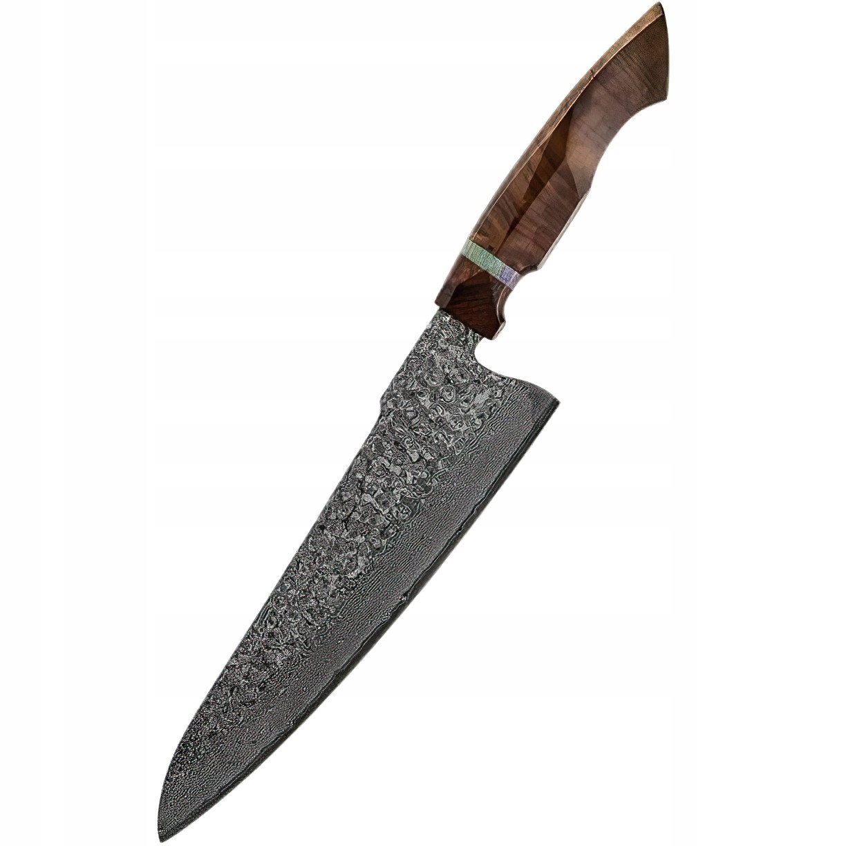 Damaškový kuchynský nôž Yunari Chef/Hnedá KP-37467