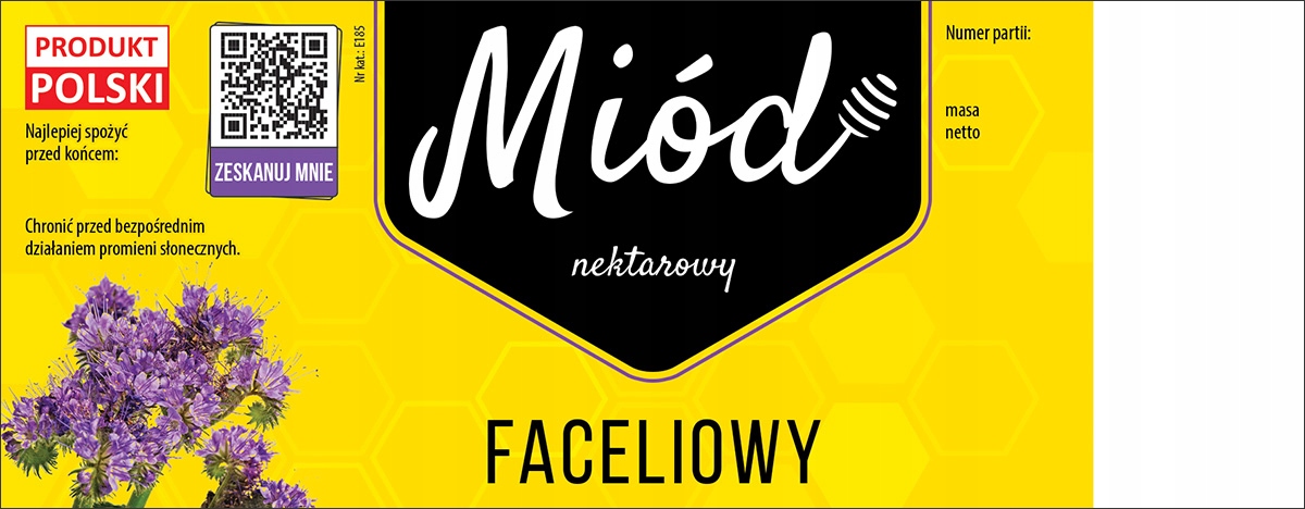 

Etykiety samoprzylepne na miód faceliowy (100szt)