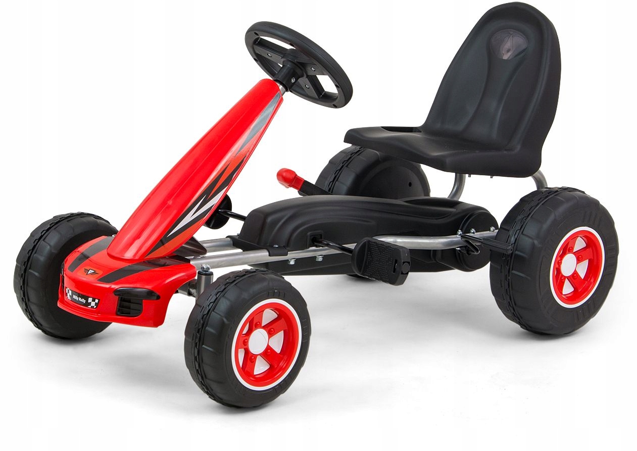 Gokart na pedały dla dzieci Viper żółty Milly Mally do 30kg hamulec ręczny