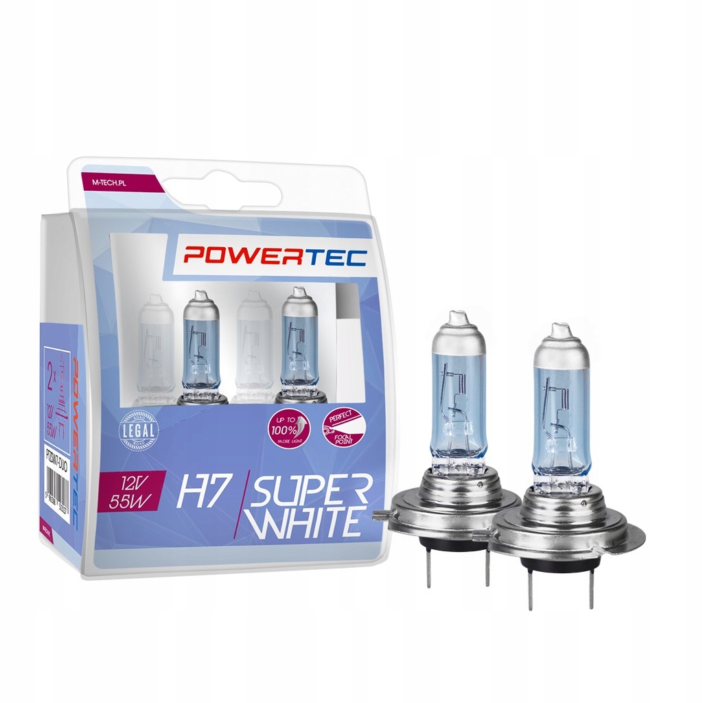 

Żarówki H7 12V 55W Powertec SuperWhite +100% 2szt.