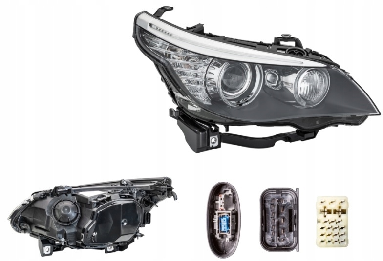 REFLEKTOR LAMPA PRAWY BMW 5 E60 E61 07-10 HELLA