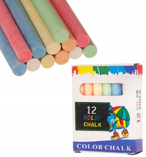 

Kreda Szkolna do tablic Kolorowa 12 szt