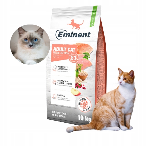 Levně Eminent Cat Adult 32% bílkovinný tuk 14% krmivo pro kočky 10 kg s lososem