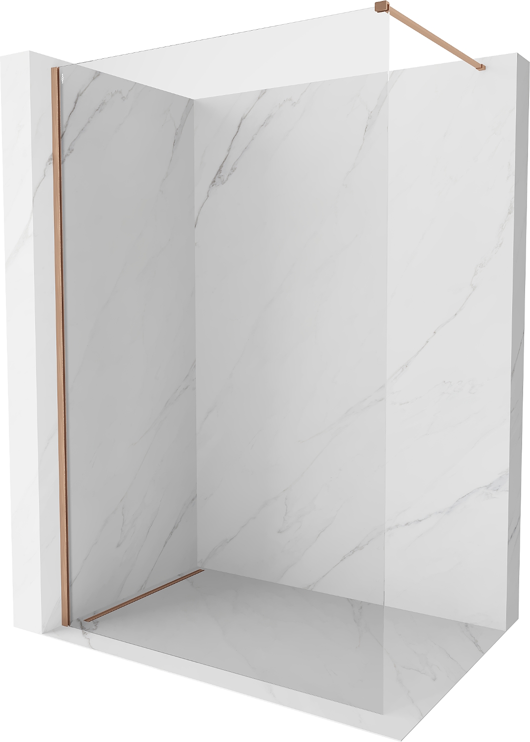 Mexen Kioto-x Ścianka Prysznicowa Walk-in 140x200 Miedź Szczotkowana